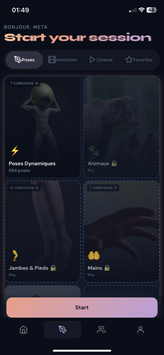 Gesturo — Pose catalog and streak