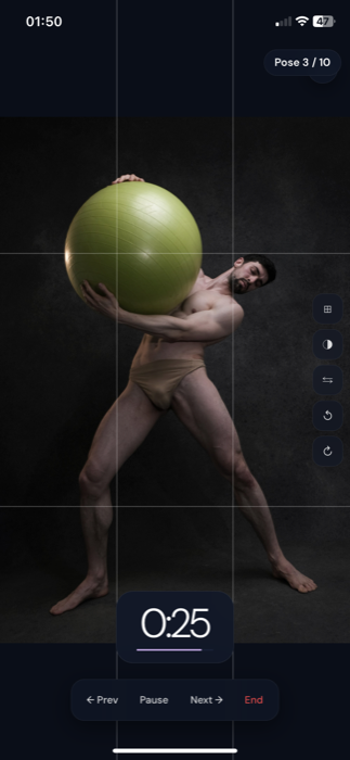 Gesturo — Active life drawing session with timer